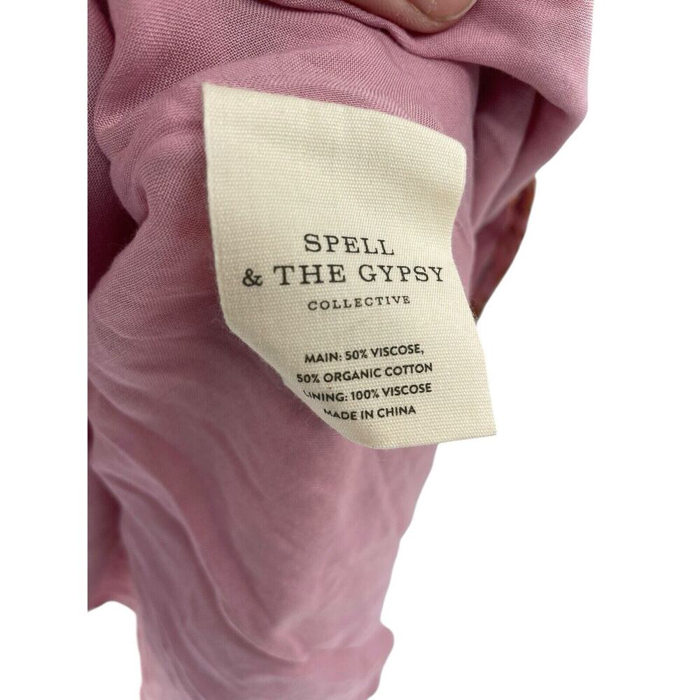 Spell and The Gypsy Collective Rae Mini Dress Size XS Dusty Pink Floral Smocked - Picture 8 of 16